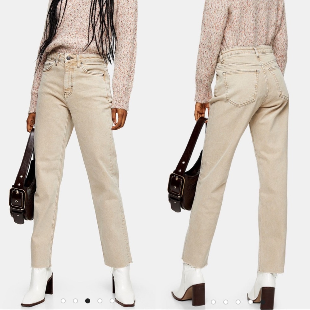 TOPSHOP High Waisted Straight Leg Jean